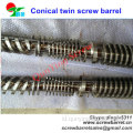 Kerucut Twin Screw barel untuk Double Screw Extruder